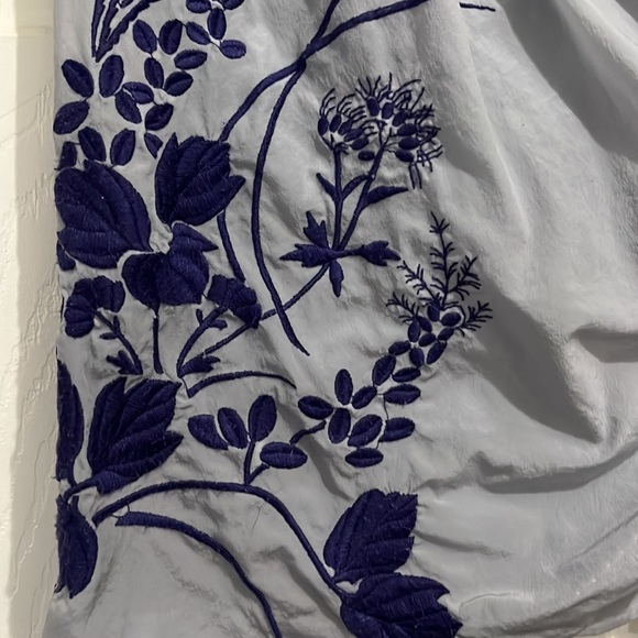 Anthropology top with purple grey accent with side buttons - Picture 2 of 6